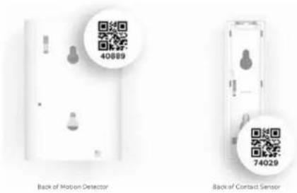 40889 Back of Motion Detector 74029 Back of Contact Sensor