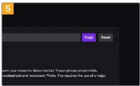 5 Copy Reset want your stream is disconnected. If your primary stream fails, troubleshoot and reconnect. *Note: This requires the use of a major