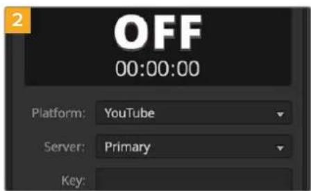 OFF 00:00:00 Platform: YouTube Server: Primary Key: