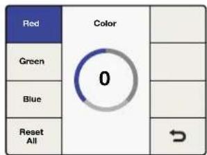 Red Green Blue Reset All Color 0 ↓