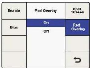 Enable Red Overlay Split Screen Bias On Red Overlay Off - - -