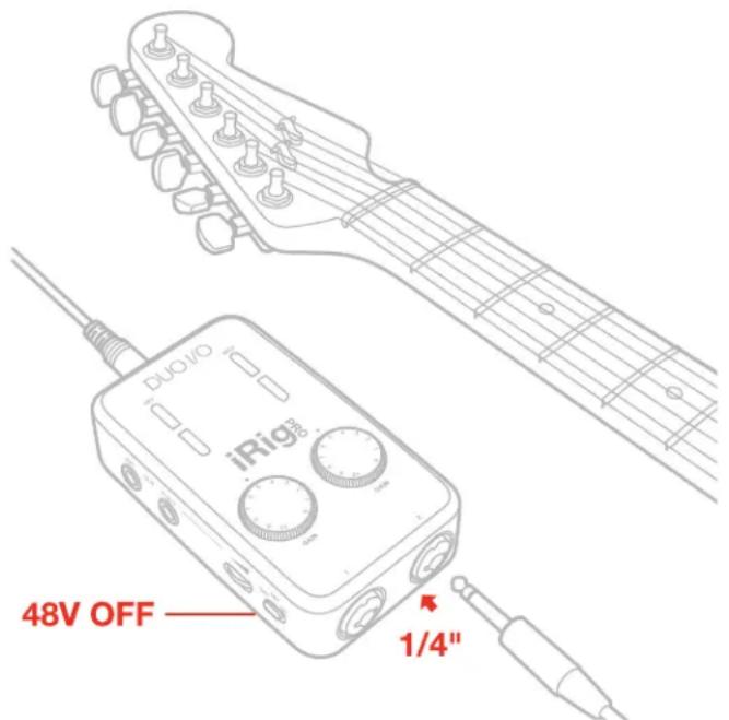IK Multimedia iRig Pro Duo I/O - Connecting instruments - 1