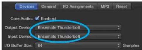 Apogee Ensemble - Select Ensemble in Logic Pro X - 2