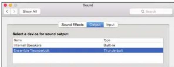 Apogee Ensemble - Select Ensemble for Mac System Sound Output - 4