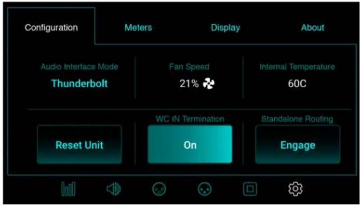 Apogee Symphony I/O Mk II - SETTINGS Screen > Configuration tab - 1