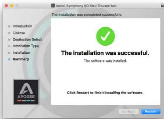 Apogee Symphony I/O Mk II - Double-click to launch the Symphony I/O Mk II Installer.pkg - 2