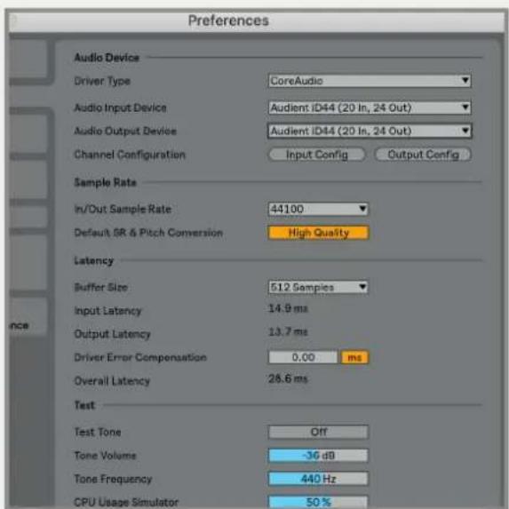 Audient iD44 - Operation with Ableton Live - 3