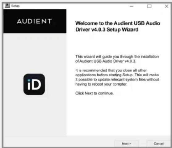 Audient iD44 - Reboot PC - 2