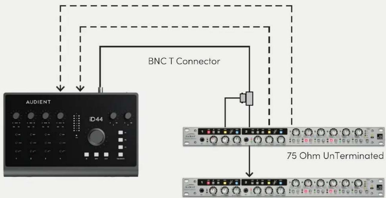 Audient iD44 - iD44 as the Master Clock - 2