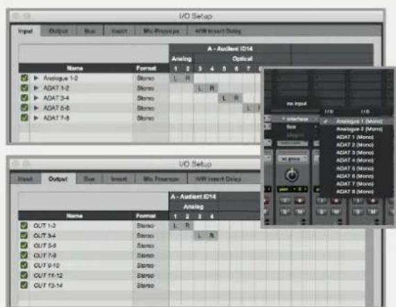 Audient iD44 - I/O Setup - 1