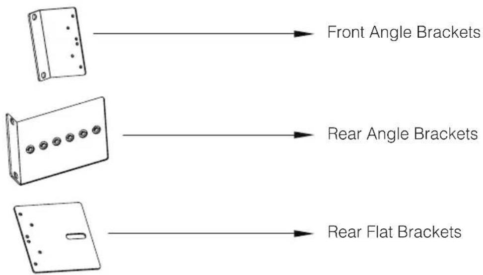 Front Angle Brackets Rear Angle Brackets Rear Flat Brackets