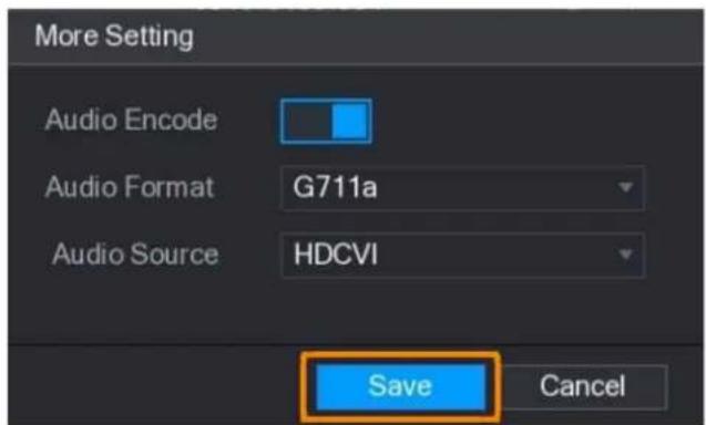 Dahua Technology DH-HAC-HFW1200TL - Setting Audio Input 3.2 - 3