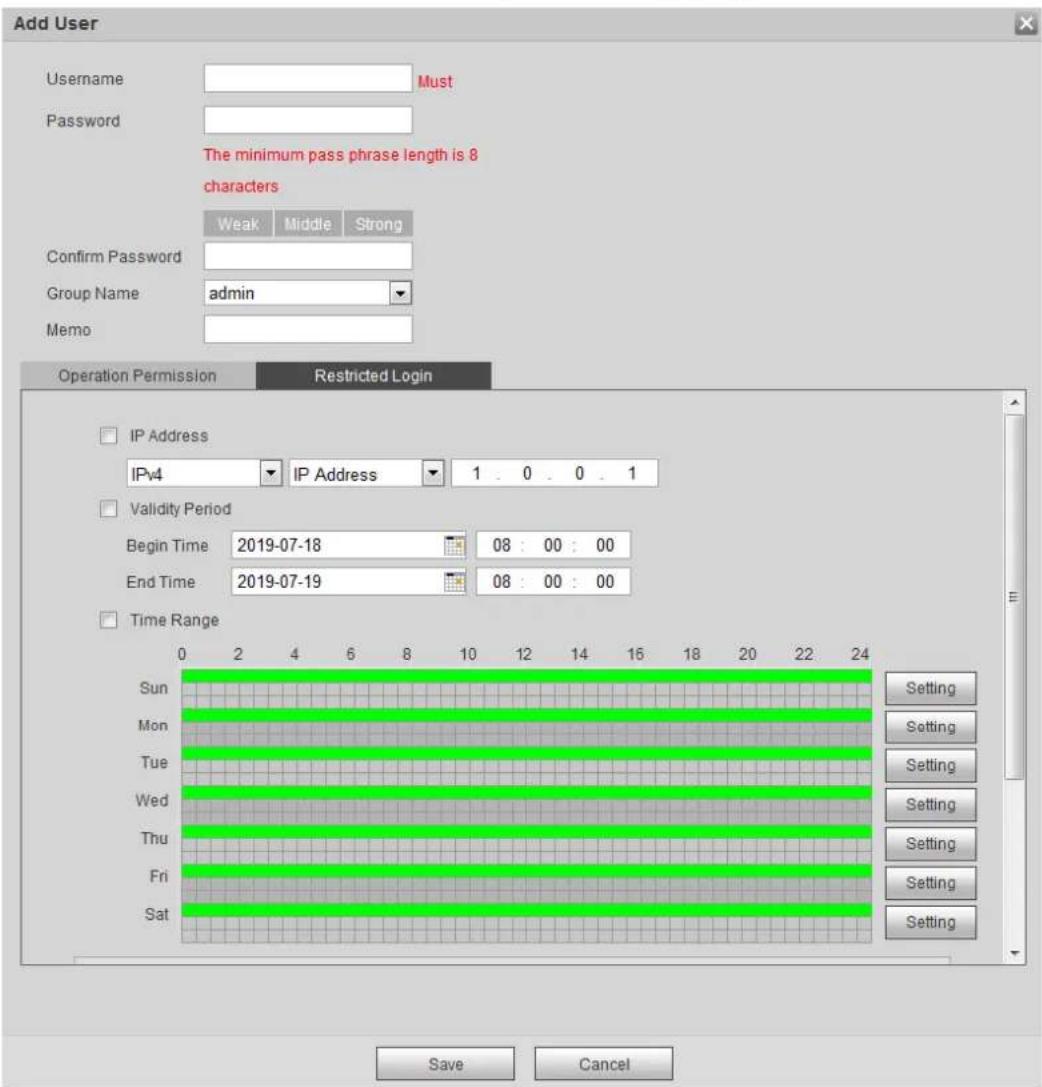 Dahua Technology IPC-HDW5442TM-AS - Adding a User - 3