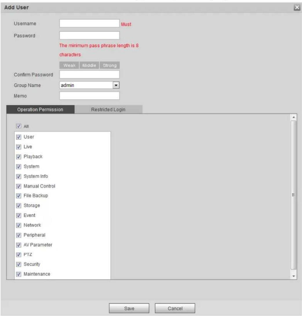 Dahua Technology DH-IPC-HDBW3441E-AS - Adding a User - 2