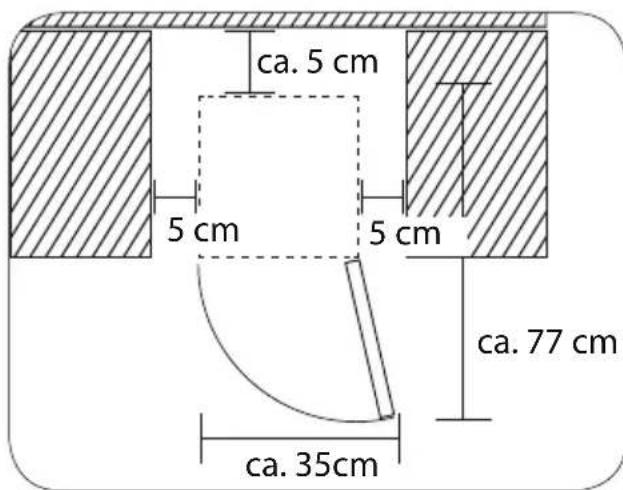 ca. 5 cm 5 cm 5 cm ca. 77 cm ca. 35cm