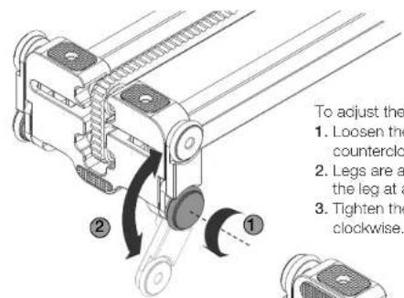 Edelkrone SliderPLUS Pro v5 - LEG & ANGLE ADJUSTMENT - 1