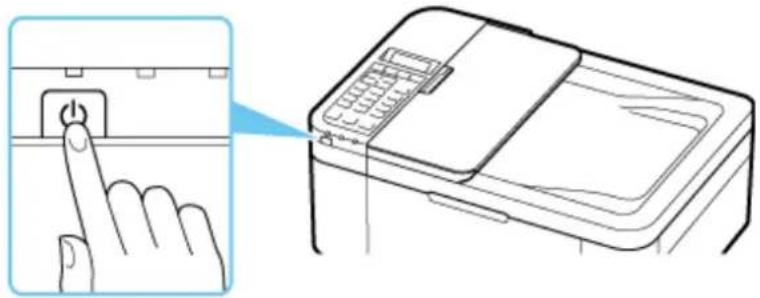CANON Pixma TR4520 - Press the ON button to turn on the printer. - 1