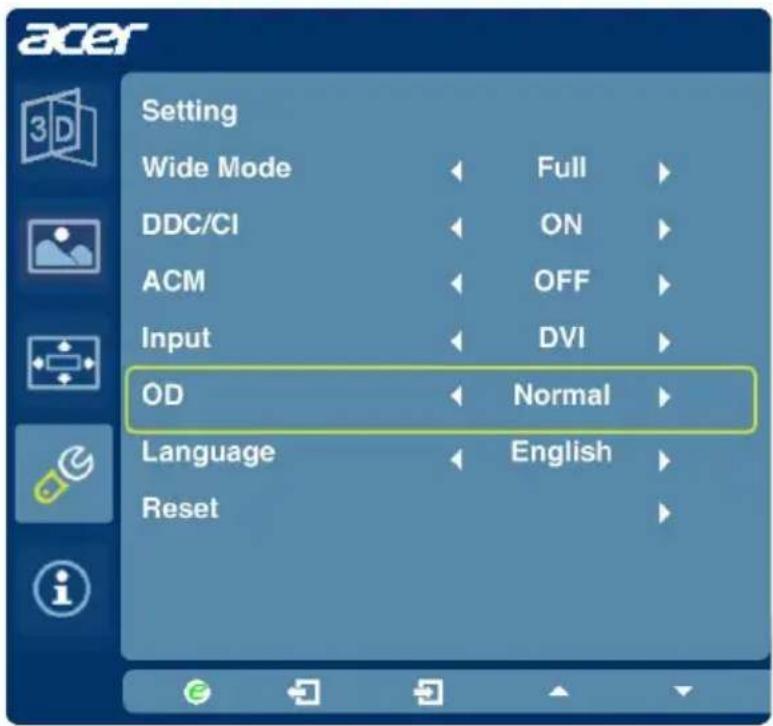 ACER G276HL - Adjusting the setting - 1