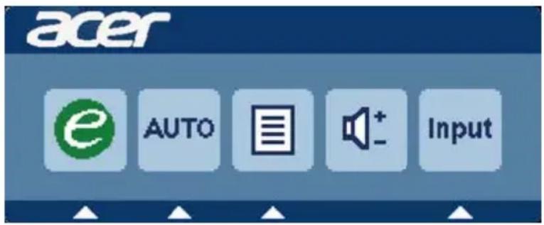 ACER G276HL - Using the Shortcut Menu - 1