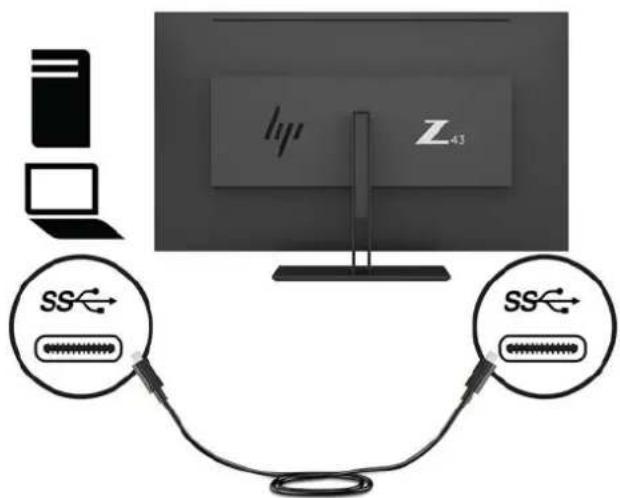 HP Z43 - Connecting the cables - 7