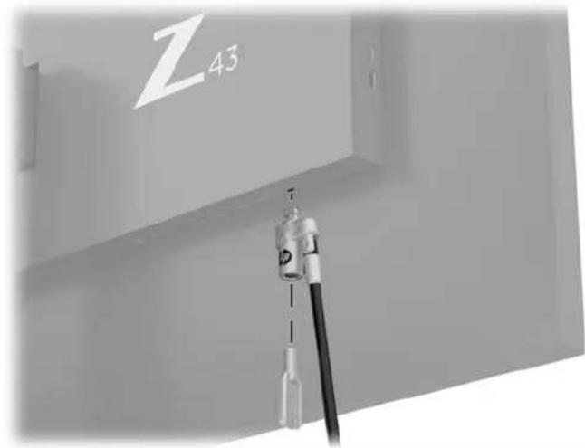 HP Z43 - Installing a security cable - 1