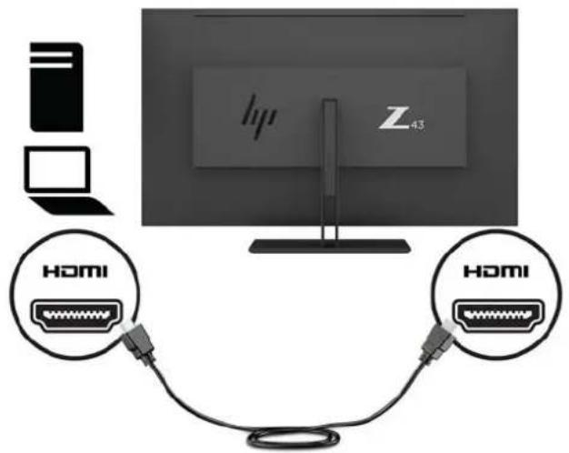 HP Z43 - Connecting the cables - 5