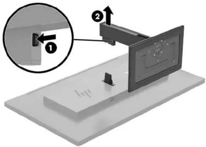 HP Z43 - Removing the monitor stand - 2