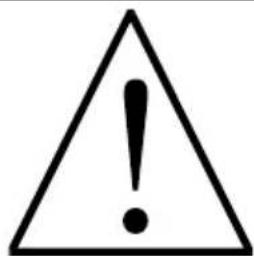 Warning symbol image with exclamation mark inside triangle