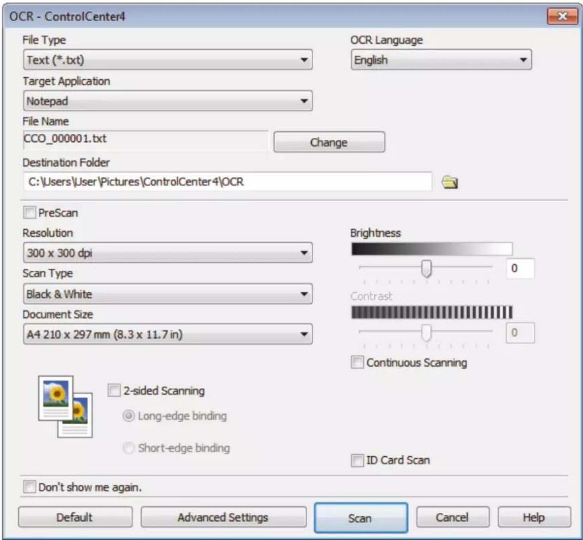 BROTHER HL-L3290CDW - Scan to an Editable Text File (OCR) Using ControlCenter4 Advanced Mode (Windows) - 3