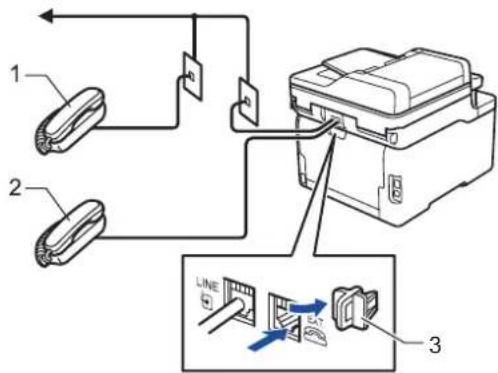 BROTHER HL-L3290CDW - Connect an External or Extension Telephone - 1