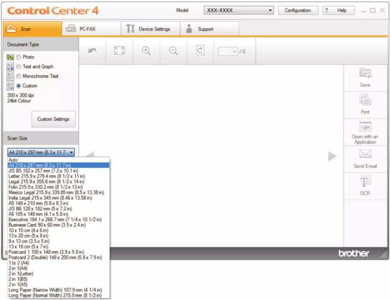 BROTHER HL-L3290CDW - Change Scan Size Using ControlCenter4 Home Mode (Windows) - 1