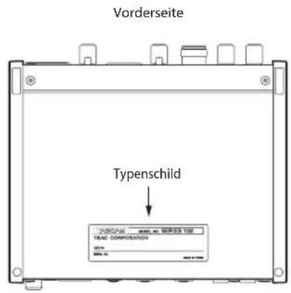 Vorderseite Typenschild TYPENSCH READ COMPOSITION DATA 2014.10.2015