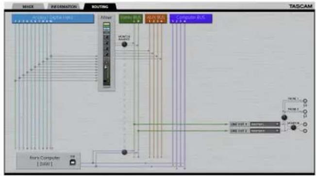 TASCAM SERIES 102i - ROUTING画面を設定する - 1