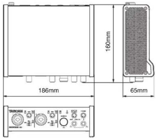 TASCAM SERIES 102i - 寸法図 - 1