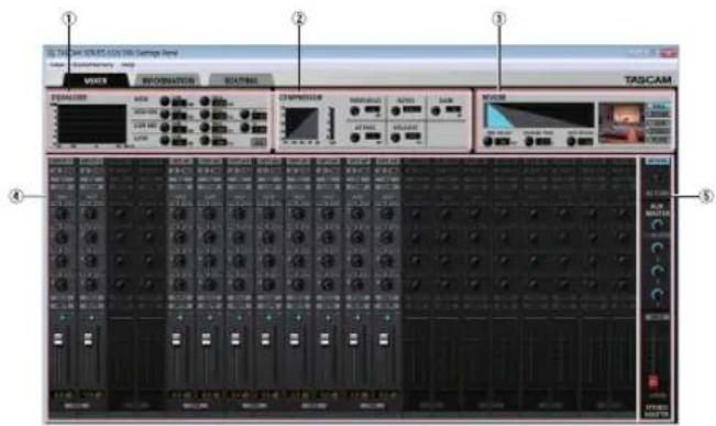 ① ② ③ ④ TASCAM VREF INFORMATION ECONOM COMPRESSOR TASCAM VREF INFORMATION ECONOM ④ ⑤
