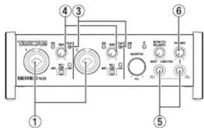 TASCAM SERIES 102i - Ajuste del sonido de entrada - 1