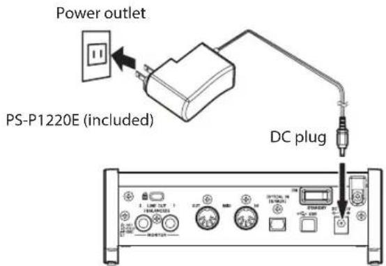 Power outlet PS-P1220E (included) DC plug
