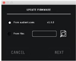 Audient Sono - External Source Audio Settings - 1
