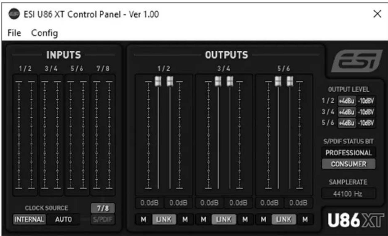 ESI U86 XT - Control Panel - 1