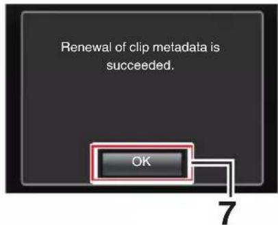 Renewal of clip metadata is succeeded. OK 7