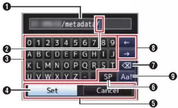 /metadata 0 1 2 3 4 5 6 7 8 9 ← A B C D E F G H I J → K L M N O P Q R S T ✉ U V W X Y Z - SP Aa! Set Cancel