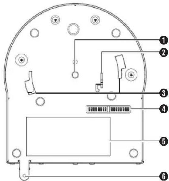 Technical diagram of a device interior with numbered components and labeled parts