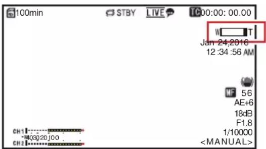 100min STBY LIVE T:00:00:00.00 W T Jan 24,2016 12:34:56 AM MF 56 AE+6 18dB F1.8 CH1:.......... CH2:.......... 1/10000