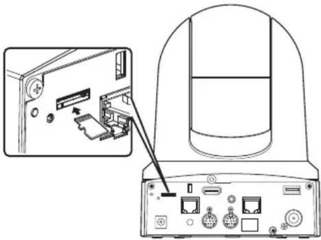 JVC KY-PZ100 - Inserting an microSD Card - 1