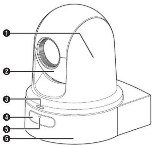 Technical diagram of a mechanical component with numbered parts labeled 1 through 6