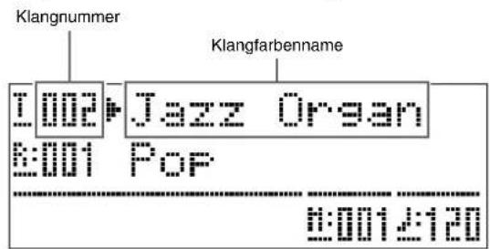 Klangnummer Klangfarbenname 1:002 Jazz Organ 8:001 Pop 8:001 2:120