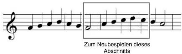 Zum Neubespielen dieses Abschnitts