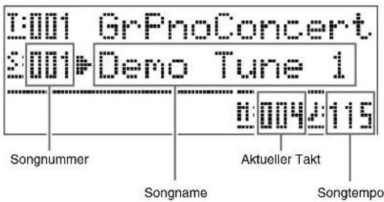 GrPnoConcert Demo Tune 1 Songnummer Songname Aktueller Takt Songtempo