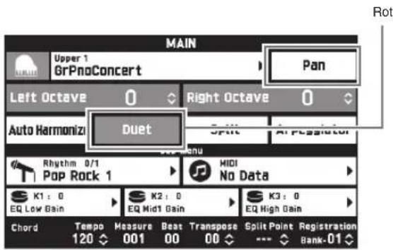 CASIO Privia PX-560 - Tippen Sie auf „Duet“. - 1
