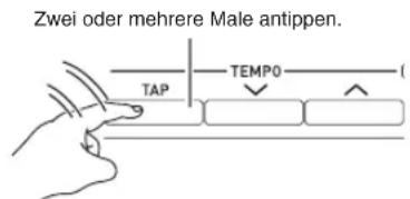 Zwei oder mehrere Male antippen. TAP TEMP0